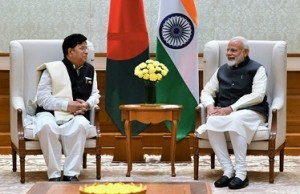 The Minister of Foreign Affairs of the Peoples Republic of Bangladesh, Dr. A.K. Abdul Momen calling on the Prime Minister, Shri Narendra Modi, in New Delhi on February 07, 2019.